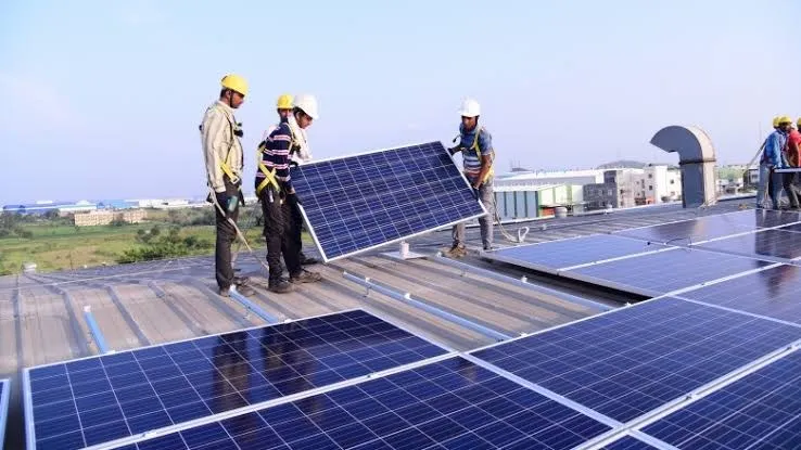 Installation team at work